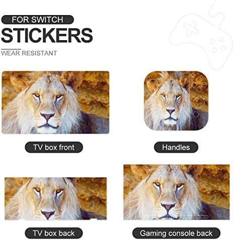 Африкански налепници за лавови за лавови ја покриваат заштитната плоча на кожата за Nintendo Switch