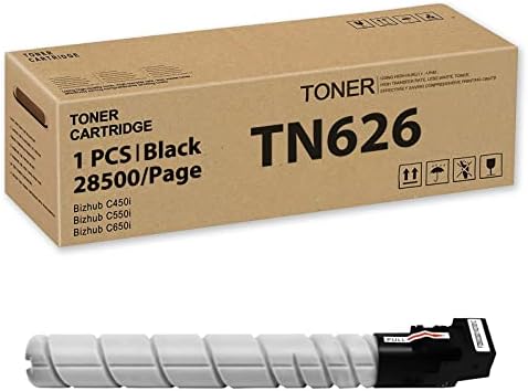 Компатибилен Lexmate компатибилен TN626 TN-626 Замена на кертриџ за црн тонер за Konica TN626K да се користи со Minolta Bizhub