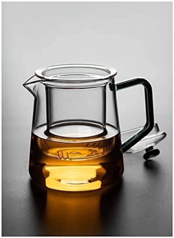 Котел 500 ml стаклен чајник отпорен на топлина со филтерски чајници