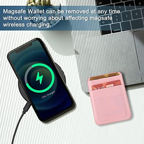 Носител на магнетна картичка за сеноса компатибилен за Magsafe, двоен слој мобилен телефон паричник компатибилен за iPhone 14 Pro Max/14 Pro/14/13