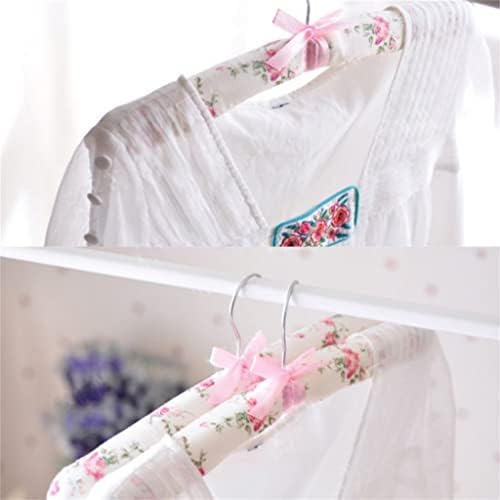Dsfeoigy 5pcs цвет печатена памучна ткаенина сунѓер закачалка елегантна сунѓерска облека облечена облека за облекување закачалки