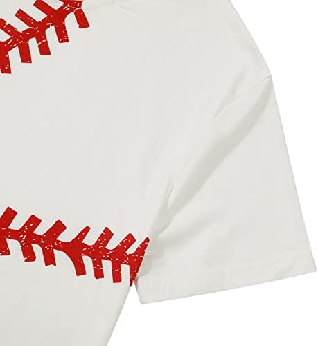 Womenените Бејзбол кошула сакаат бејзбол маичка симпатична графичка бејзбол графички врвови летни обични кратки ракави маици