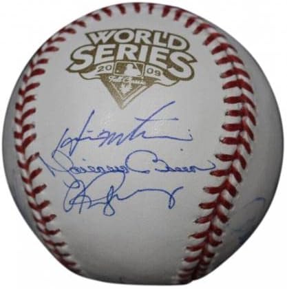 2009 Тимот На Њујорк Јенкис Ја Потпиша Светската Серија Бејзбол 9 Сигс Штајнер 33929-Бејзбол Со Автограм
