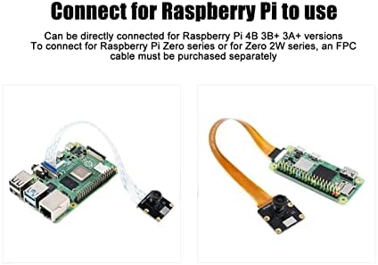 Gowenic за модул за камера Raspberry Pi, OV9281 Глобален бленда фиксиран фокус 1MP модул за замена на црна бела камера за малина