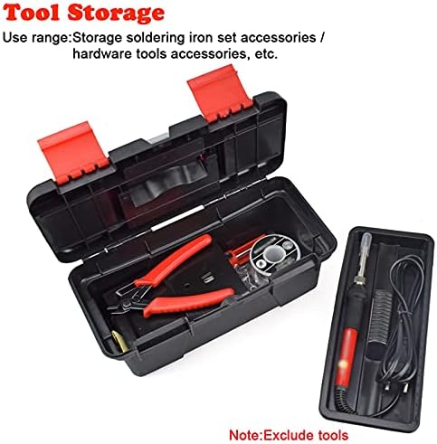 Кутии за алатки за алатки Gooffy со рачки за складирање на оддели Организатор Алатки за поправка на хардвер Поправка за лемење со