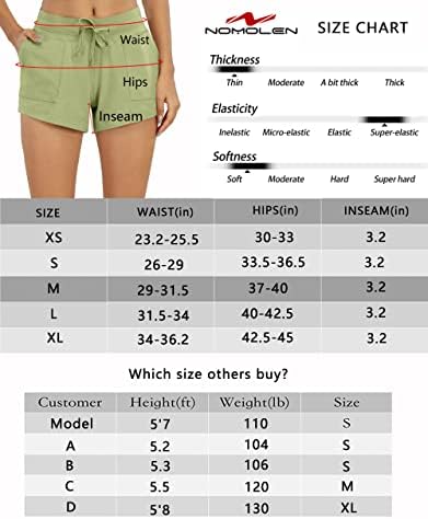 Номолен женски 3 “тренингот памучни шорцеви за лето - атлетски трчање на обични пот -шорцеви со џебови