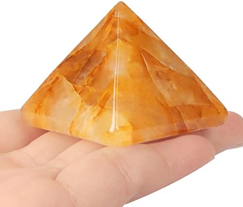 Artistone 1.6 Citrine Crystal Orgone Pyramid Postistion Energy Generator Crystant Crystals Chakra Meditation Pyramids Декорација за