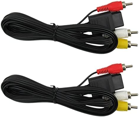 2 пакет Адаптер за напојување со напојување и кабел за кабел за AV се вклопува за Nintendo 64 N64 AV