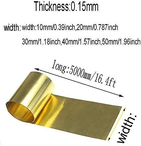 Согудио месинг плоча чиста бакарна листока фолија H62 метал метал тенок фолија плоча за шим Индустрија Домашни материјали Дебелина0.15мм,