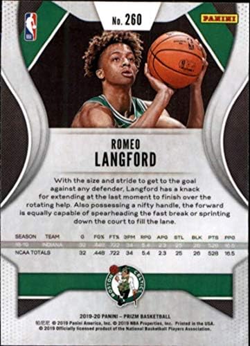 2019-20 Panini Prizm 260 Romeo Langford RC Rackie Boston Celtics NBA кошаркарска трговија картичка
