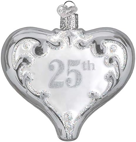 Орнамент на срцето на стариот свет Божиќ на 25 -годишнината, среброто