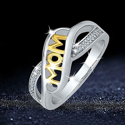2023 Нови прстени прстени мајки ringsубовни женски букви боја мама мама изјава ringsвони двојни прстени за мама loveубовни прстени белешки