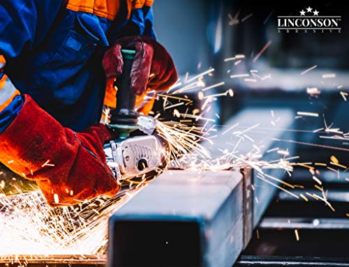Linconson 100 пакет 4,5 инчи отсечено тркало за метал и не'рѓосувачки челик што се користи на мелница за агол 4.5 ”x1/16” x7/8 рамен диск