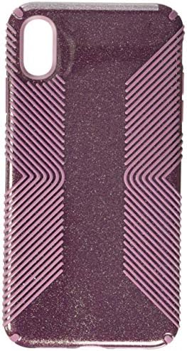 Speck Products Presidio Grip + Glitter iPhone XS Max Case, Starlit Purple со златен сјај/Cattleya Pink