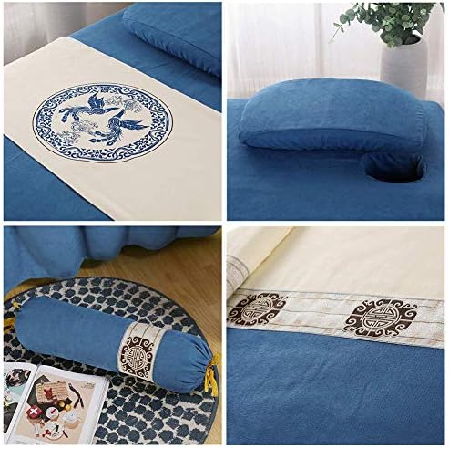 Leversоан масажа за масажа поставува 6 парчиња кревети за масажа со здолништа со столче столче за кревети со знаме за зајакнување