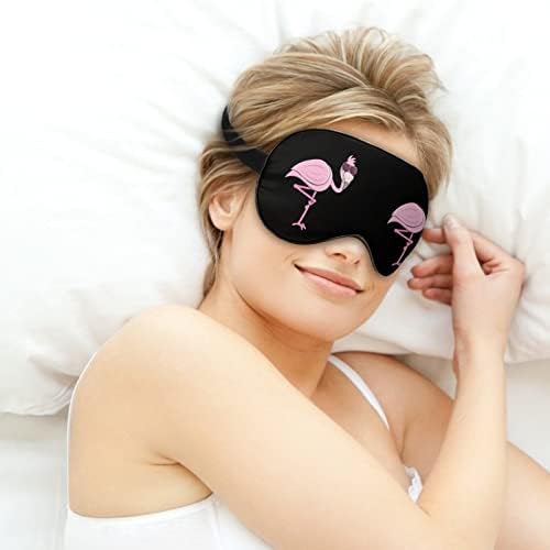 Слатки Очила За Сонце Фламинго Мека Маска За Очи Капак Ефективно Засенчување Удобност На Очите Маска за Спиење Со Еластичен Прилагодлив