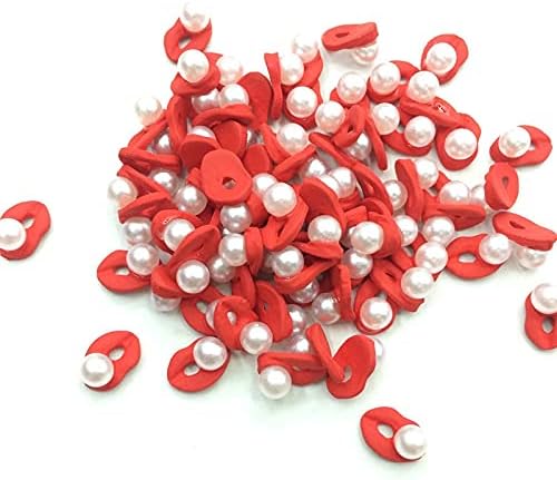 100 парчиња црвени розови усни Секси легура на ноктите за нокти за нокти украси 3Д бисер шарм Rhinestone накит додатоци за нокти Gems -