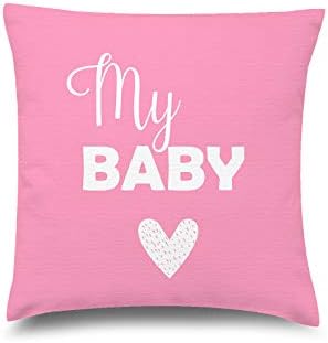 Декоративна перница за расадници Pekatees го покрива моето бебе розово фрлање перниче 24 x 24