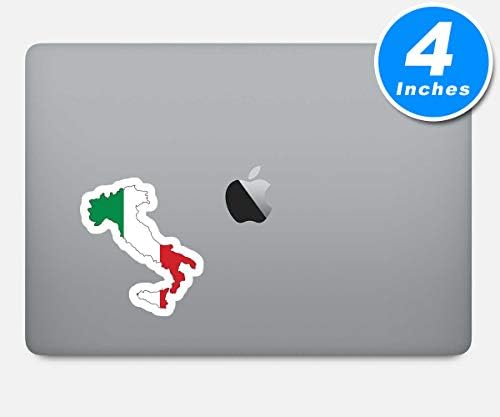 Италија налепници за налепници на знамето со налепници на знамиња - 3 пакувања - сет од налепници за лаптоп од 2,5, 3 и 4 инчи -