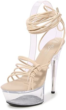 Самала Сандал меморија пена мода жени секси чевли со високи потпетици тенок пета лента светлечки сандали 13 см раб сандали жени