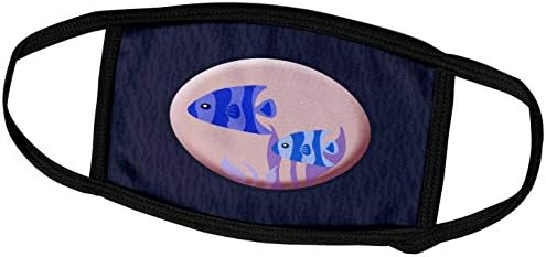 3drose Јана Салак Дизајни Под Морето-Преку Поглед Стакло Океанот Поглед Тропски Риба Сина И Розова - Маски За Лице
