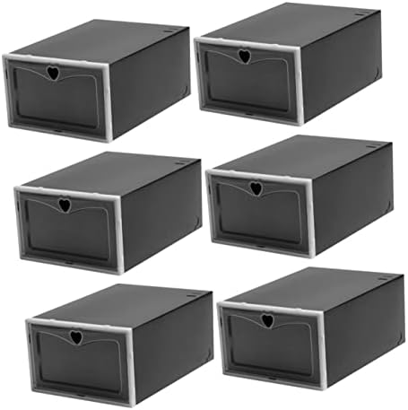 HOLIBANNA 6PCS кутии за складирање на кутии, чиста пластична контејнери чисти контејнер пластични контејнери за складирање за облека чиста