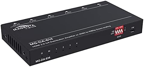 Magenta Research Mg-DA-614 1x4 4K60 HDMI 2.0 Сплитер со HDCP 2.2 и намалување на скалилата
