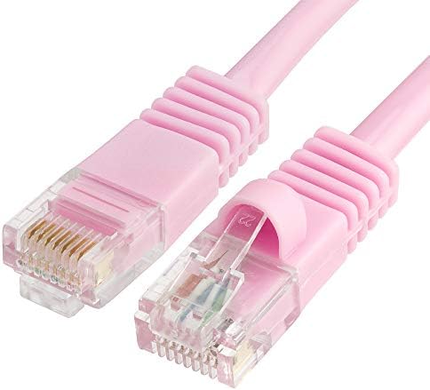 Cmple Cat5e Мрежа Етернет Кабел-Компјутер LAN Кабел 1Gbps-350 MHz, Позлатени RJ45 Конектори - 1,5 Стапки Розова