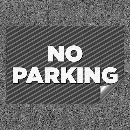 CGSignLab | Без Паркинг-Сиви Ленти Тешки Индустриски Самолепливи Алуминиумски Ѕидни Налепници | 27x18