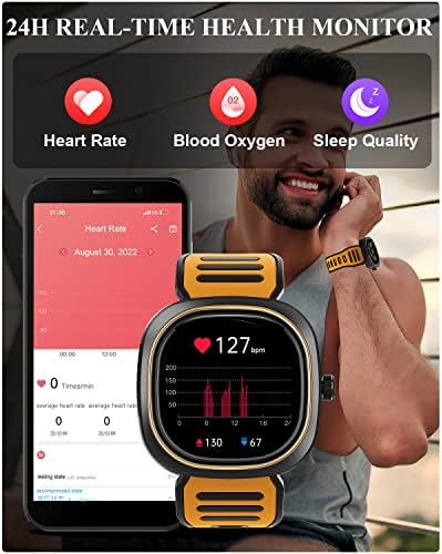 DOOGEE Smart Watch За Мажи, Smartwatch Fitness Tracker За Android и iOS, IP68 Водоотпорен Фитнес Тракер со 70 Спортови/Отчукувањата
