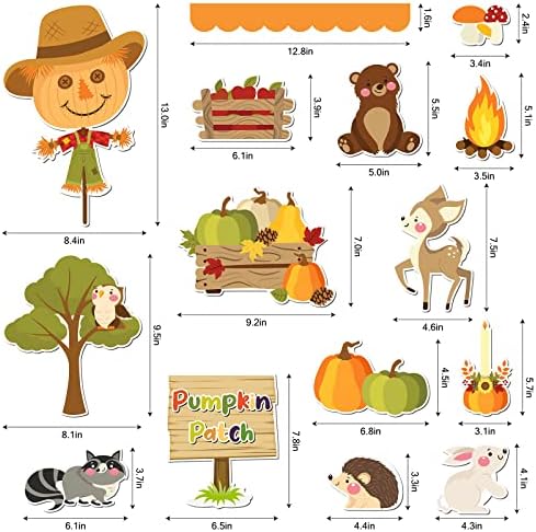 79 парчиња Денот на благодарноста есенски билтени украси за материјали за украси во училница