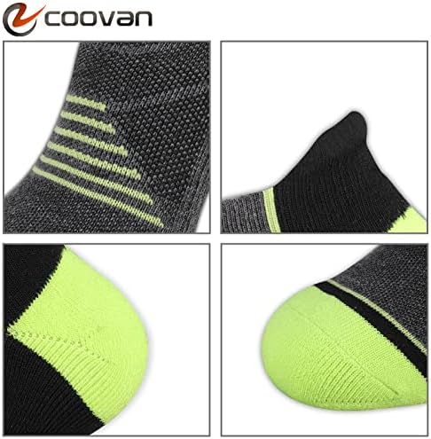 Coovan mens глуждот чорапи атлетски дише половина перница со ниско сечење чорапи 6 пара парчиња 6 пара
