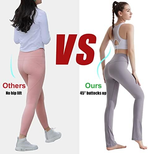 Јога панталони за жени против кросовер со високи половини хеланки Контрола на стомакот за подигање на трепет за тренингот на вежбање
