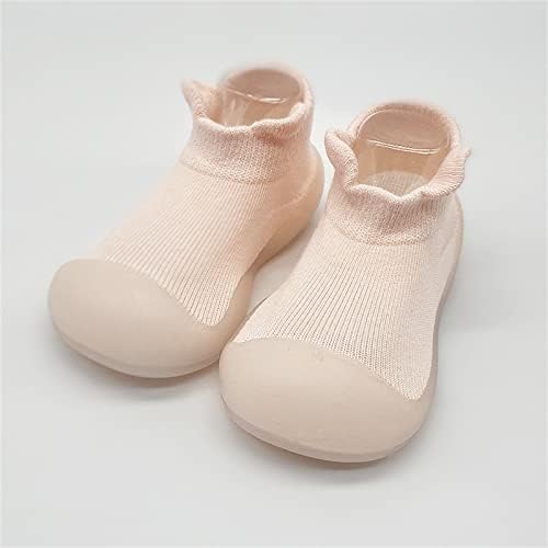 Чорапи чизми со зафати бебешки патики мали деца први чевли за одење деца памук први чевли за одење против лизгање
