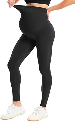 Бонвигорски женски породилни хеланки над вежбање на стомакот, тренингот со целосна должина, кои работат активни панталони за јога