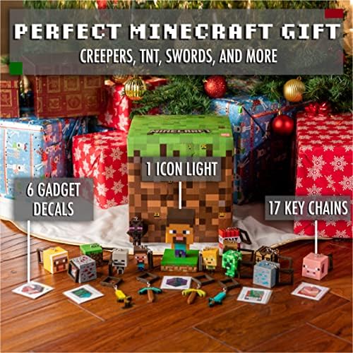 Календар за Доаѓање на Minecraft 2022 и Blitter Lava Светилка Minecraft Подарок Пакет