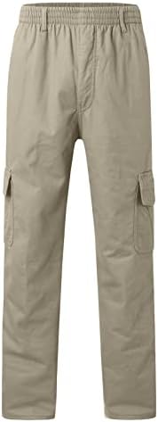 Менс мода обичен лабав памук плус големина џеб чипка на панталони кадифе целокупна мемориска пена лизга