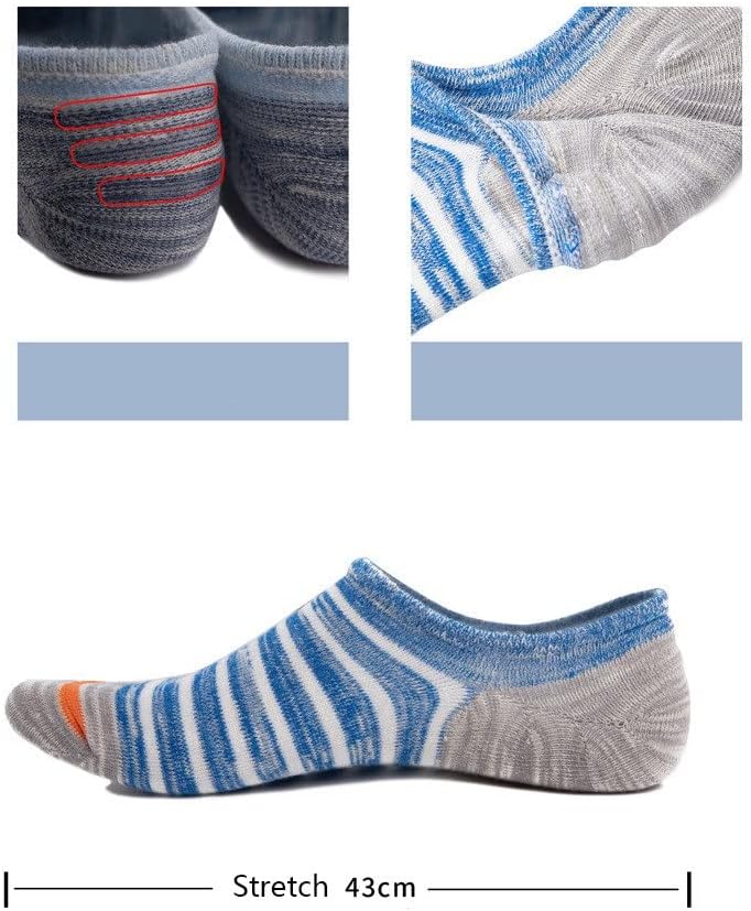 Wzhyy 5 пара/многу мажи чорапи голема големина пролетно лето памук шарени силиконски чорапи меки дишечки кратки чорапи машки