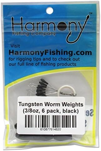 Риболов на хармонија - тегови на црви од волфрам за риболов со бас [вклучува штипки за тежина]