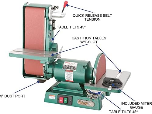 Grizzly Industrial G1183-6 x 48 појас/12 Disc Combo Sander