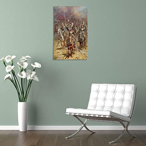 Постер за сликање на масло Француски коњанички полнење уметност сликарство wallидни уметнички слики платно wallид декор дома украс