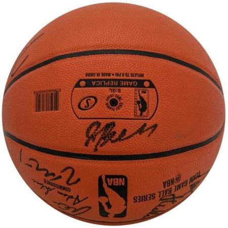 2017-18 Голден Стејт Вориорс во НБА шампиони тим потпиша кошарка Стеф Кари Бас - автограмирани кошарка