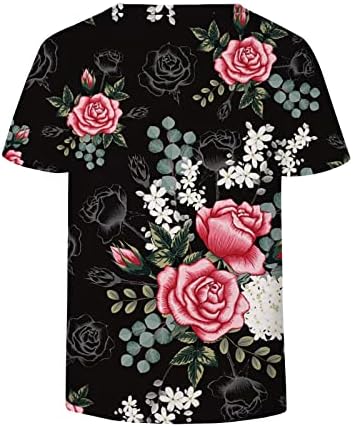Кошула дами есен летен краток ракав 2023 памук против вратот графички печати цветни обични блузи кошула за тинејџерки 2o