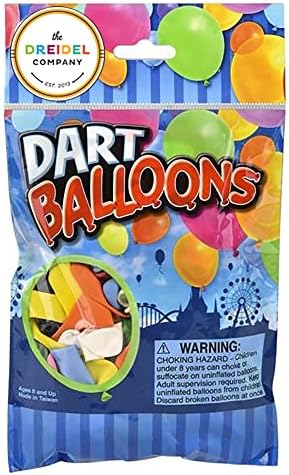 Игри со балон Дарт Дарн, 144 парчиња 6 Дарт балони играчки, пластични летови и метални совети за бакарна глава пикадо пикадо