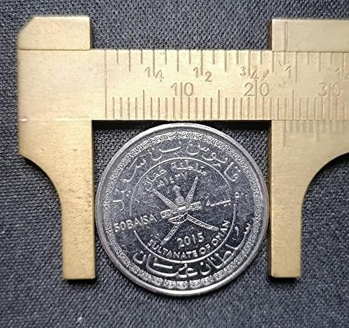 Азиски Монета Во Собата Монета Оман Е Нов 50 Паиса Монета Среќа Монета Колекција