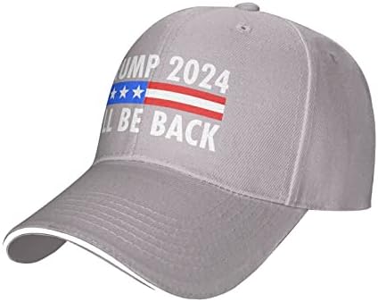 Тој ќе се врати Трамп 2024 Бејзбол капа Менс голф капи, прилагодлива жена тато капа