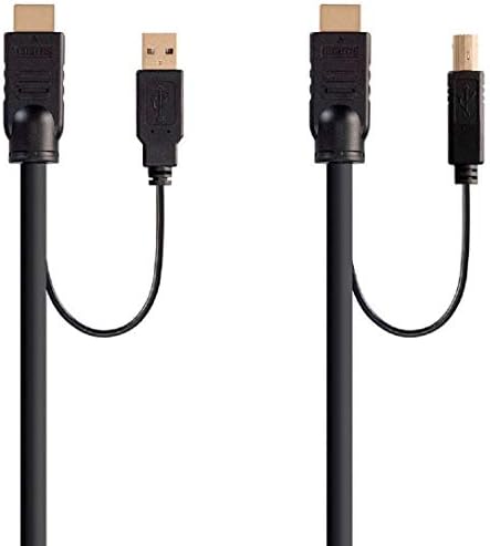 Monoprice HDMI USB комбо кабел - 1,5 стапки, 4K@60Hz, висок динамичен опсег за прекинувачи за KVM - Серија на прекинувачи