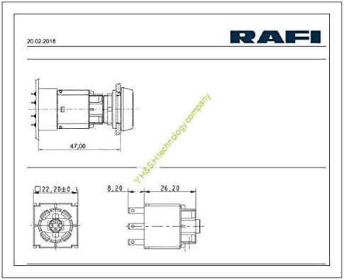 [VK] RAFI 1.20.123.001/0000 Прекинувач на копчето RAFI Switch RAFIX 16 прекинувач за контрола на контакт