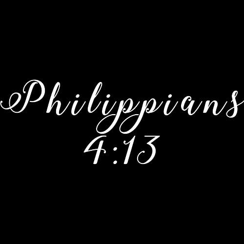Религиозни Филипјани 4:13 Библиски стих Боже христијански винил налепница