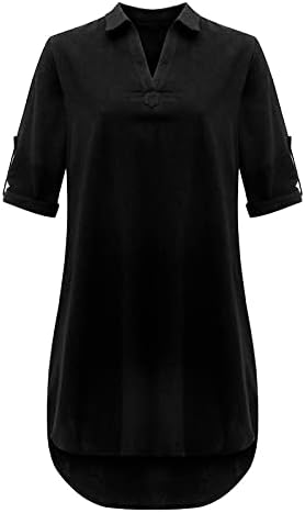 Letulенски летен летен случај со кратки ракави со кратки ракави со миди фустан со миди фустан плус големина гроздобер фустан од фустан од туничен